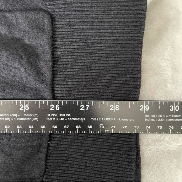 Michael Kors Black Longline Button Down Cardigan with Peek a Boo V-Neck Collar S - Picture 8 of 8